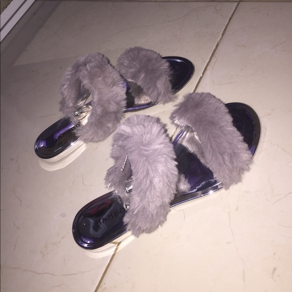 BAMBOO Shoes - Fur sandals